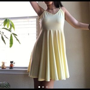 Cute pastel yellow summer dress